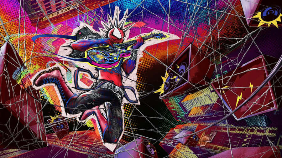 Vibrant Spider Verse Artwork Wallpaper