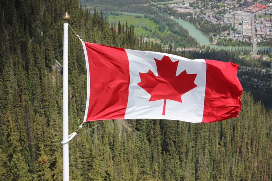 Vibrant Sunset Over Brampton Skyline Wallpaper