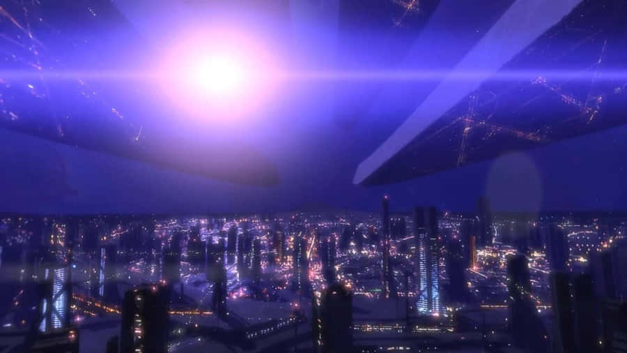 Vibrant View Of Mass Effect Citadel Wallpaper
