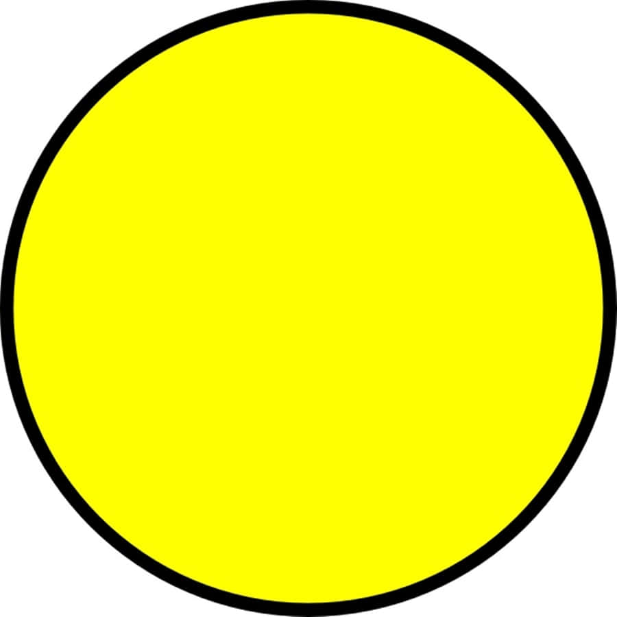 Vibrant Yellow Circle On Light Background Wallpaper