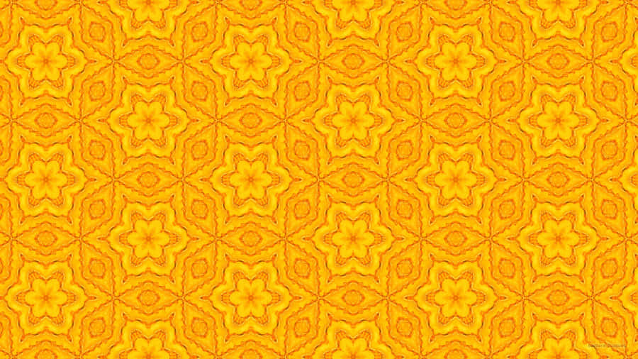 Vibrant Yellow Geometric Pattern Wallpaper