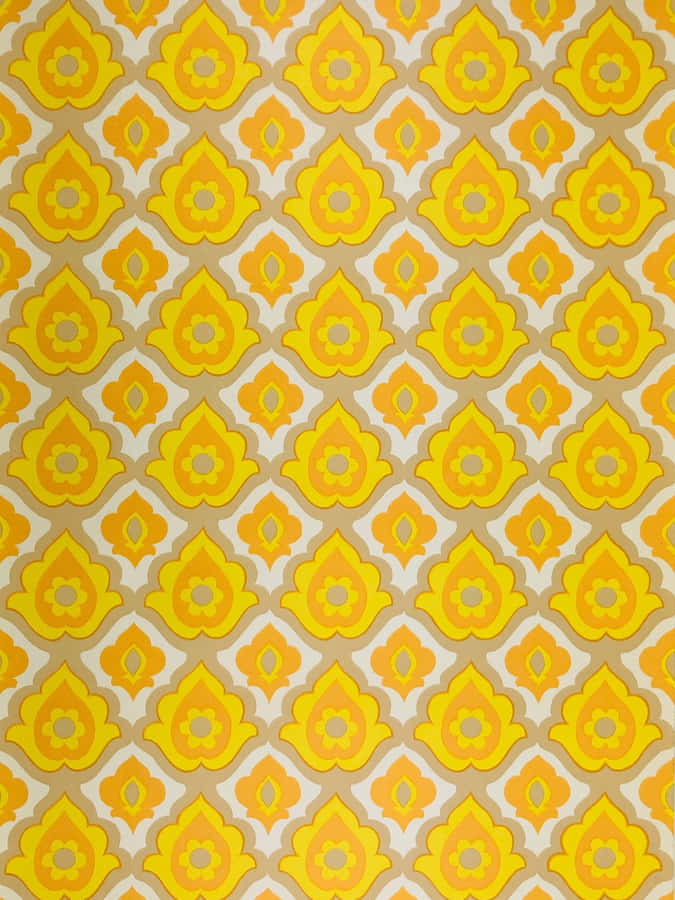 Vibrant Yellow Geometric Pattern Wallpaper Wallpaper