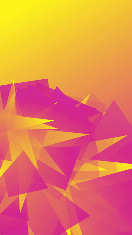 Vibrant Yellow Geometric Pattern Wallpaper Wallpaper