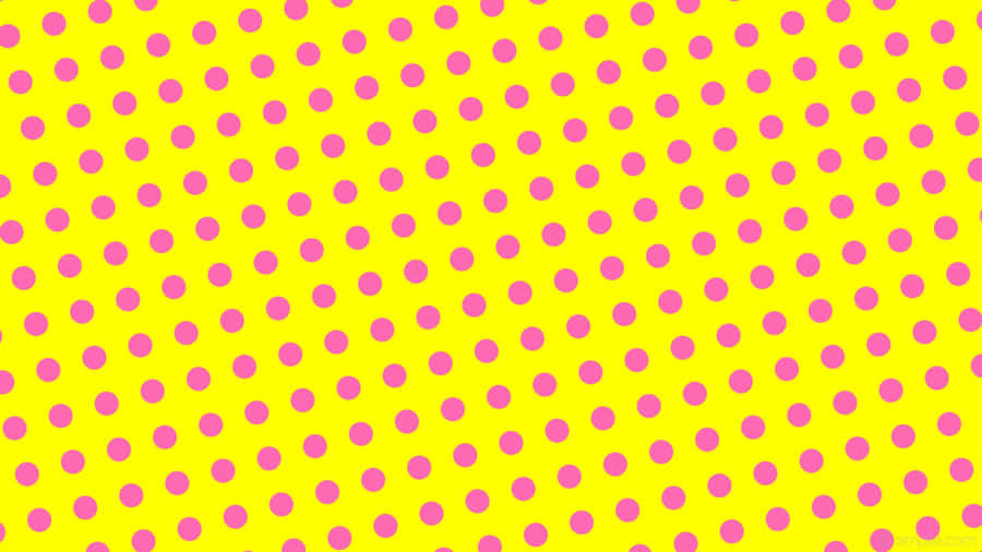 Vibrant Yellow Polka Dot Background Wallpaper