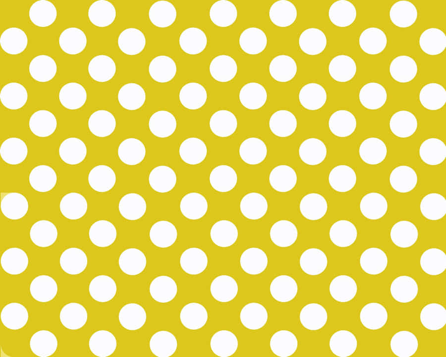Vibrant Yellow Polka Dot Background Wallpaper