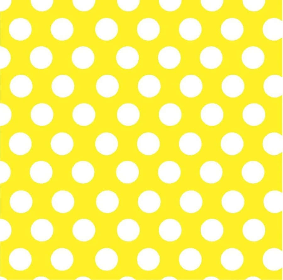 Vibrant Yellow Polka Dot Pattern Wallpaper
