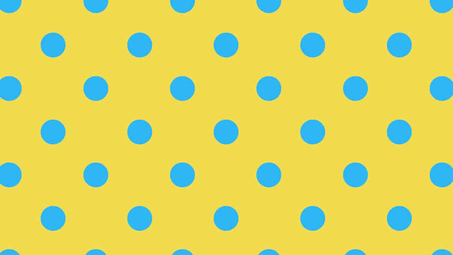 Vibrant Yellow Polka Dot Pattern Wallpaper