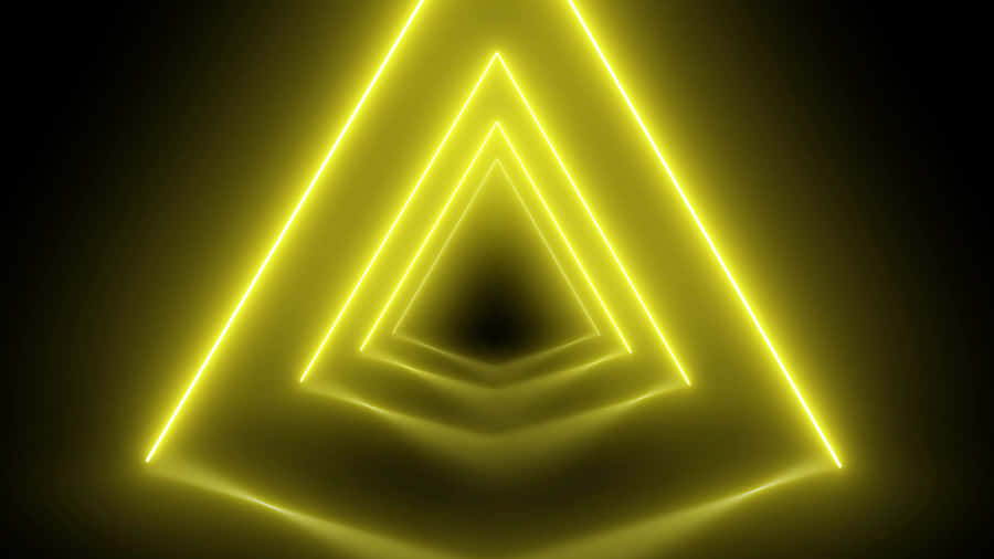 Vibrant Yellow Triangle Pattern Wallpaper
