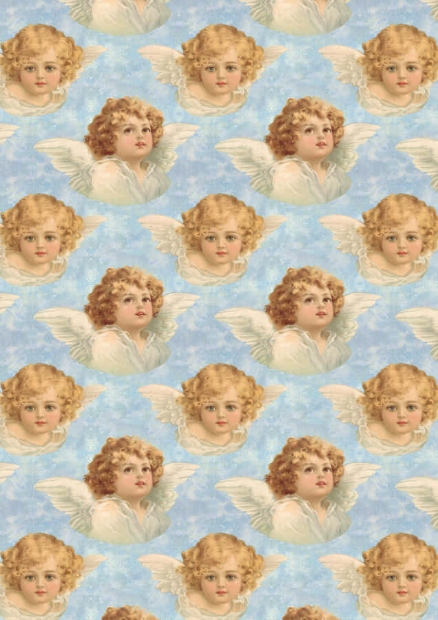 Victorian Angel Pattern Wallpaper