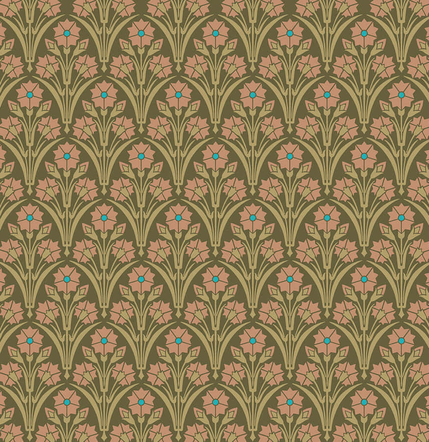 Victorian Floral Pattern Wallpaper Wallpaper