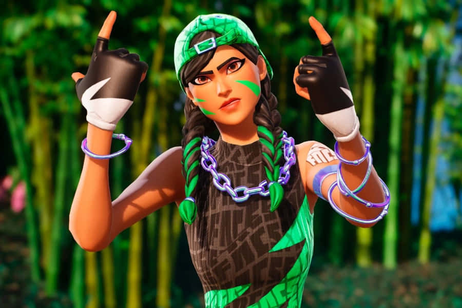 Victorious Gamer Girl Pose Wallpaper