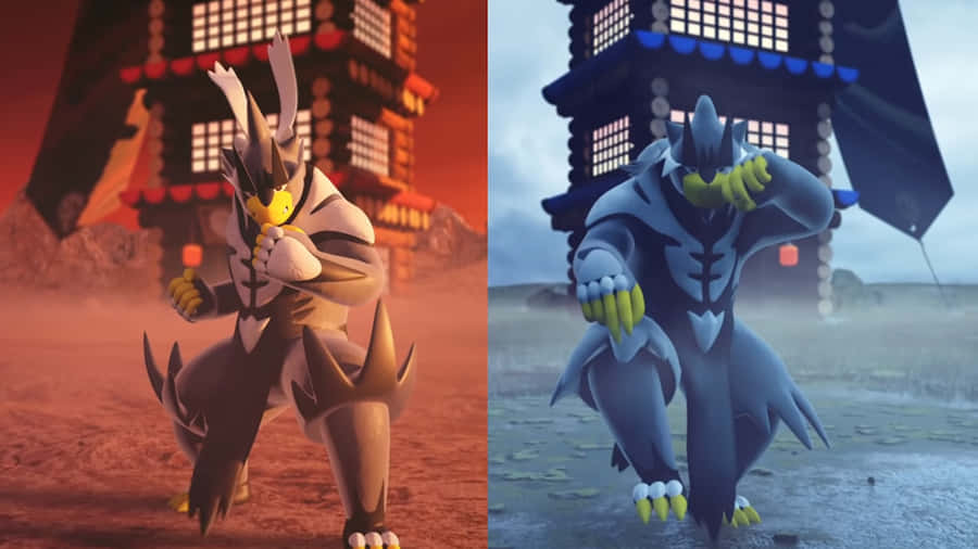 Video Game Graphic Of Urshifu Characters Wallpaper