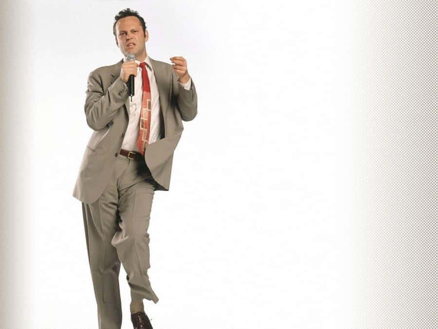 Vince Vaughn Striking A Confident Pose Wallpaper