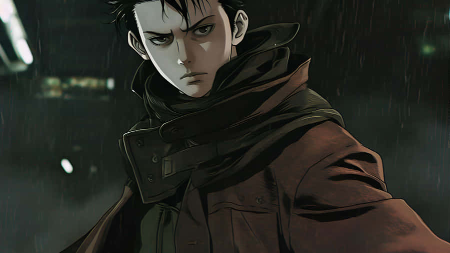 Vincent Law Ergo Proxy Rainy Backdrop Wallpaper