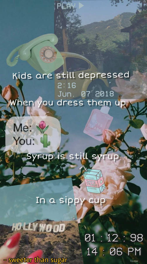 Vintage Aesthetic Ipad Quote Wallpaper