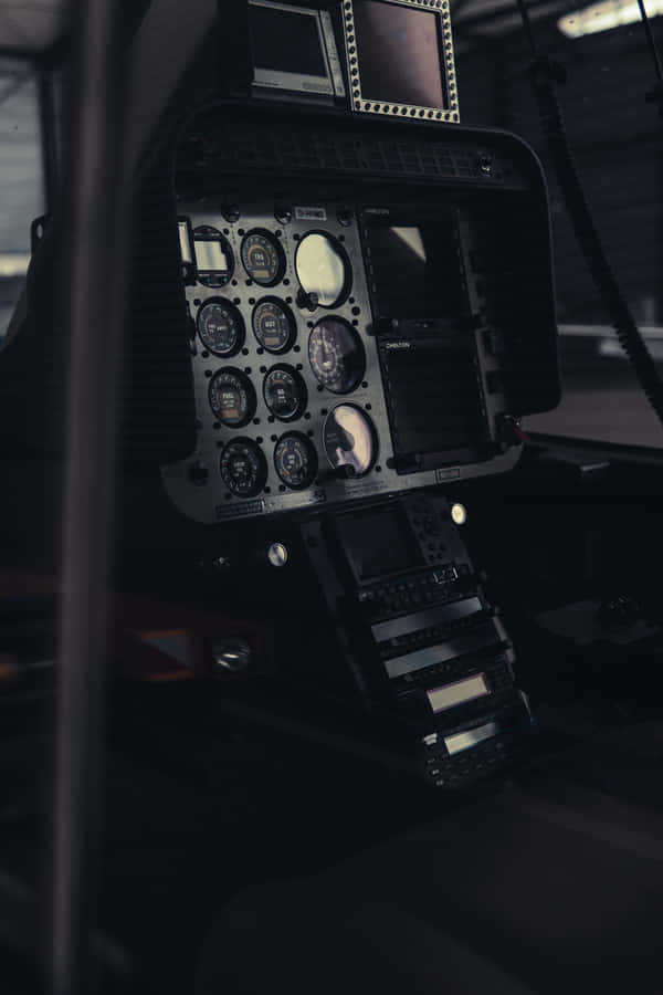 Vintage Aircraft Cockpit Panel Wallpaper