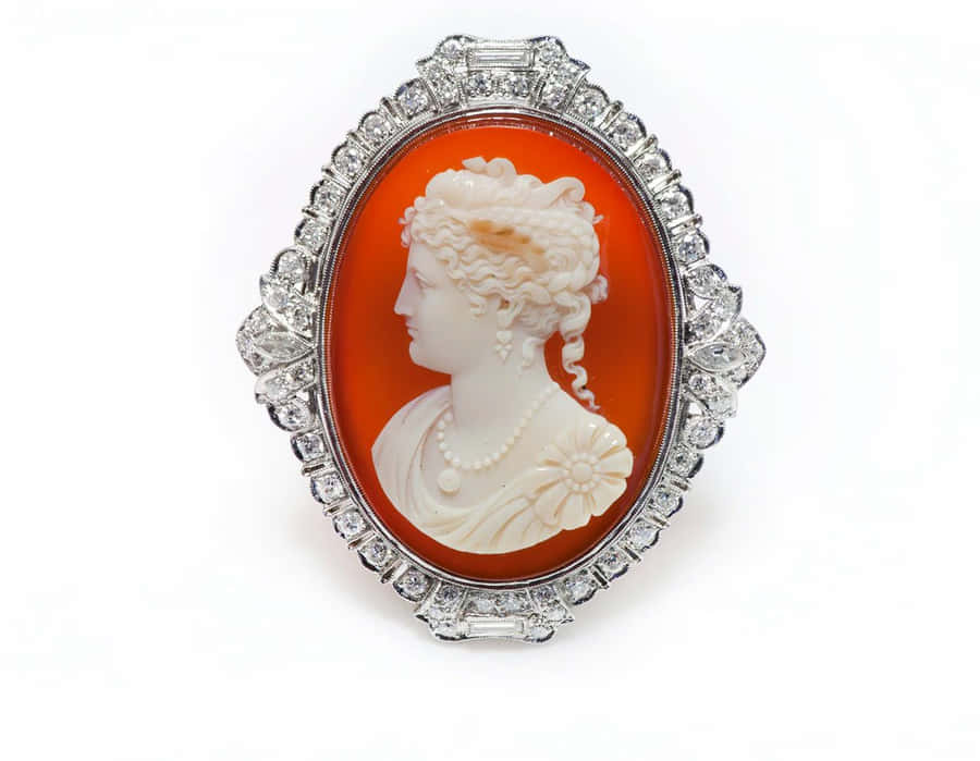Vintage Cameo Brooch Jewelry Wallpaper
