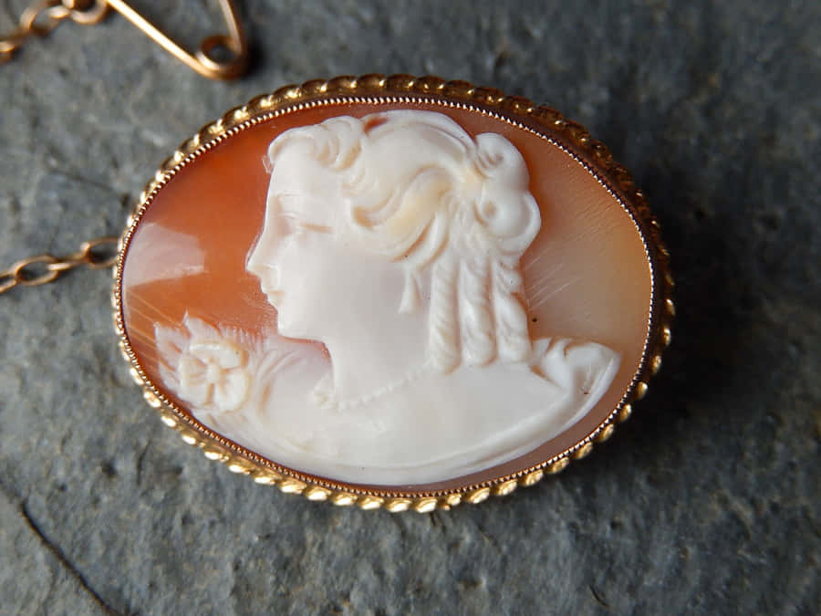 Vintage Cameo Pendant Wallpaper