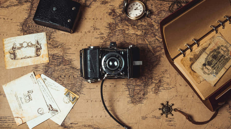 Vintage Camera And Antique Collection Wallpaper