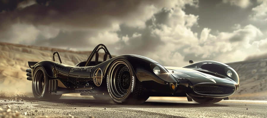 Vintage Can Am Racer Desert Backdrop Wallpaper