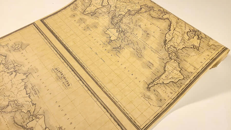 Vintage Cartography - Ancient World Map Wallpaper