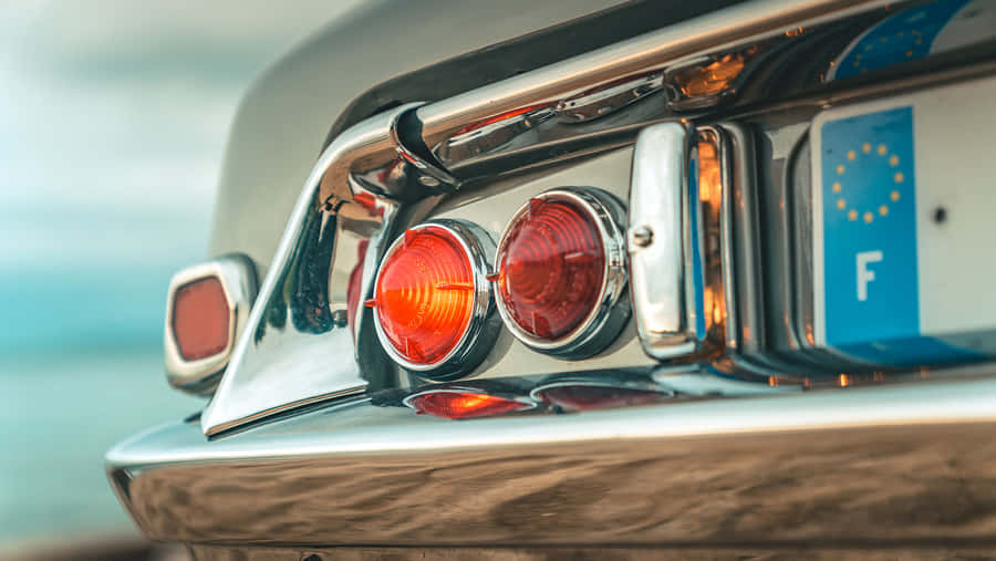 Vintage Citroen D S Taillights Wallpaper