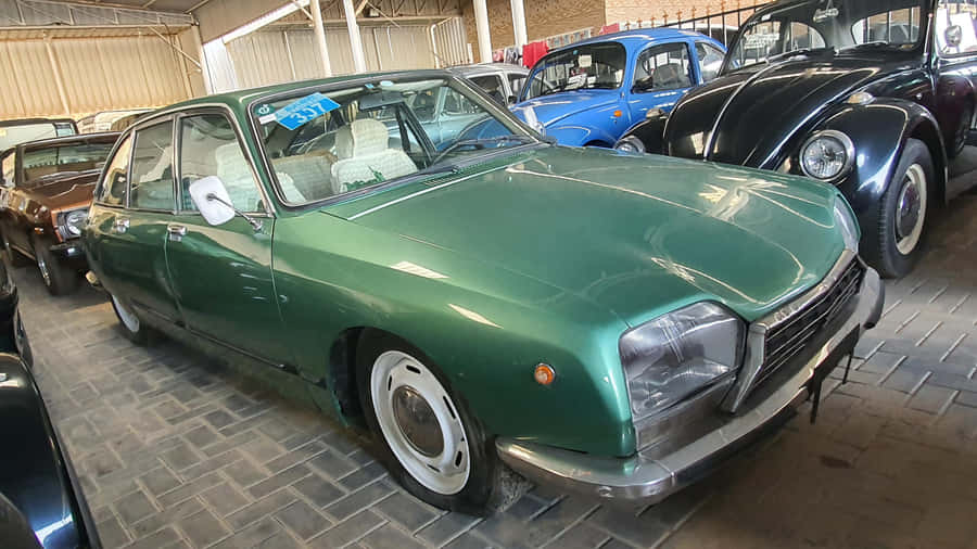 Vintage Citroen G S Green Classic Car Wallpaper