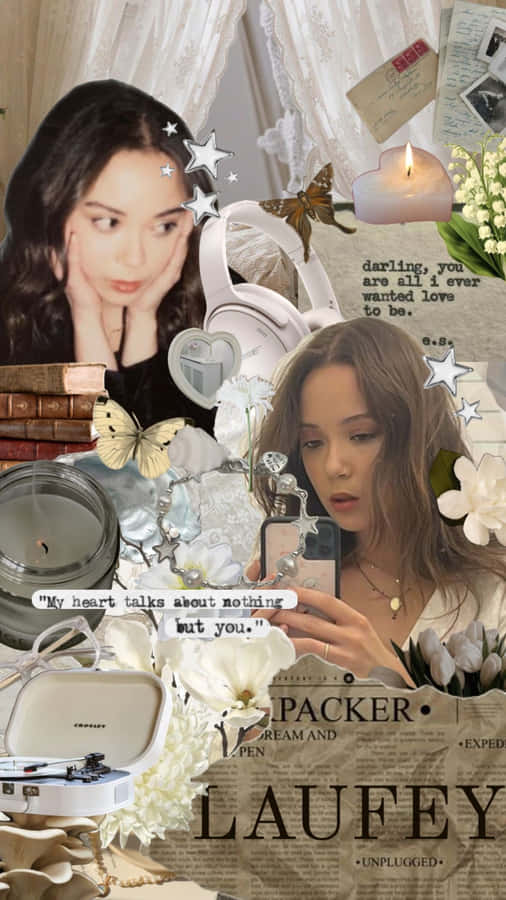 Vintage Collage Aesthetic Laufen Image Wallpaper