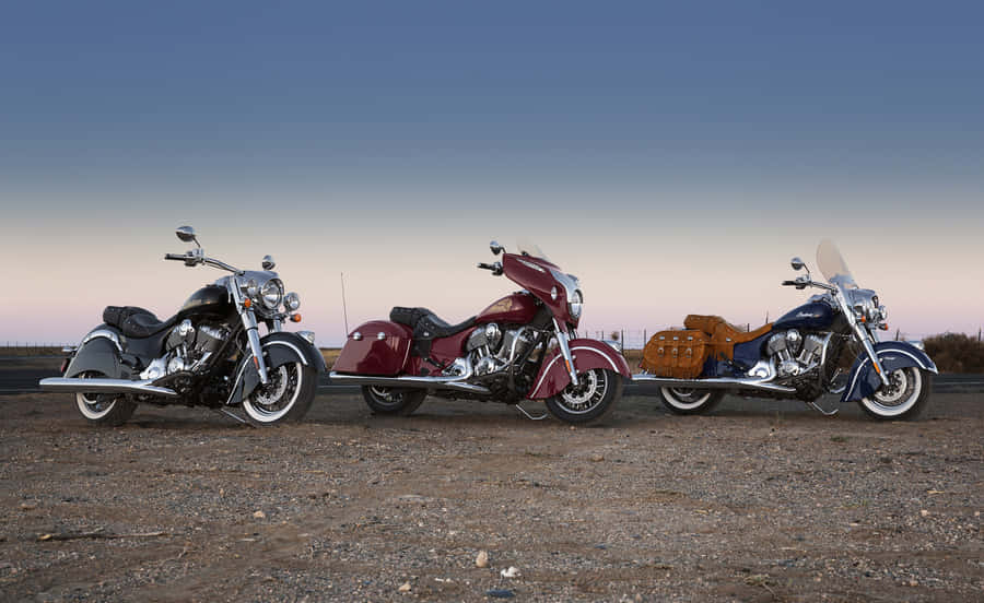 Vintage Elegance - Classic Indian Motorcycle Wallpaper