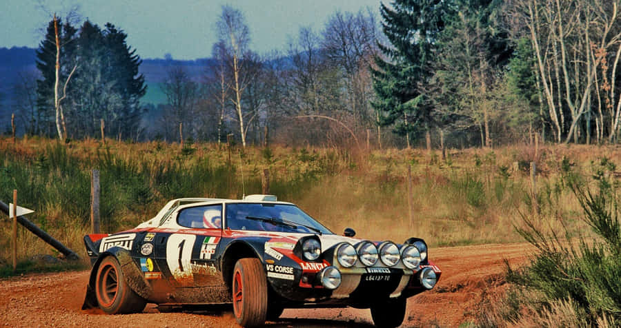 Vintage Elegance - Lancia Stratos Rally Car Wallpaper