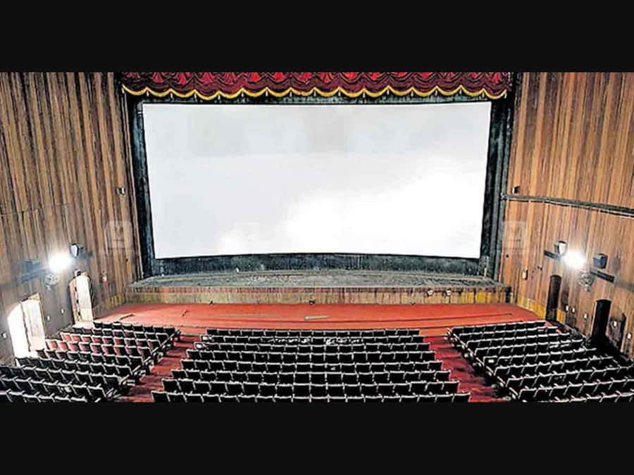 Vintage Empty Movie Theater Wallpaper