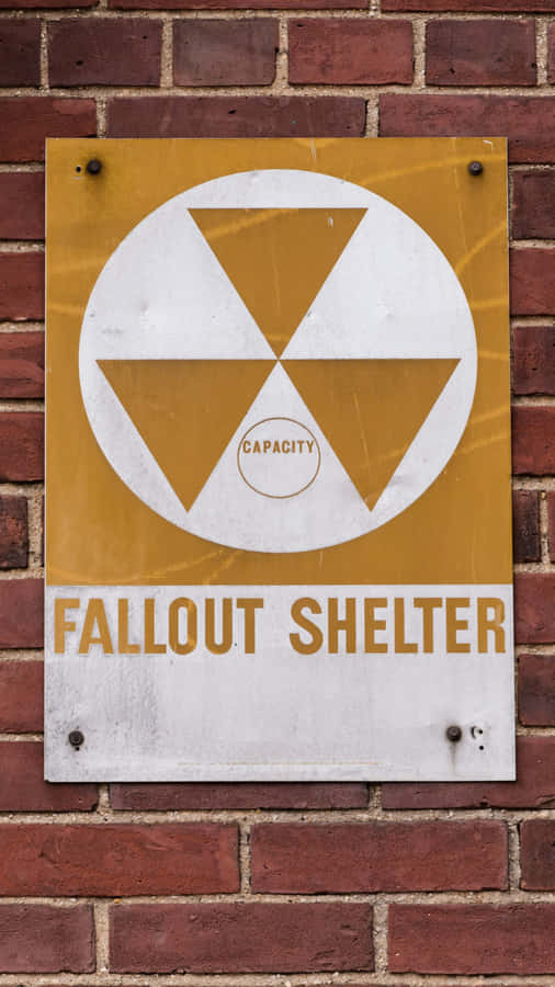Vintage Fallout Shelter Sign Wallpaper
