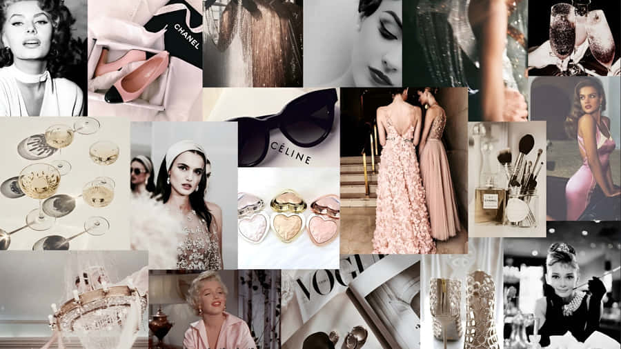 Vintage Fashion Junk Collage Wallpaper