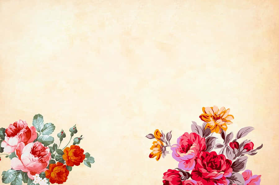 Vintage Floral Background Design Wallpaper