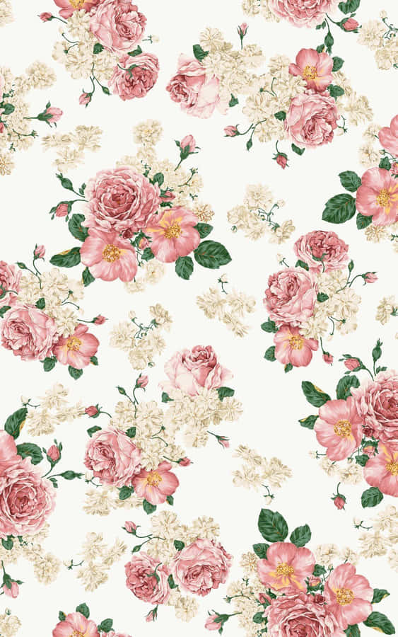 Vintage Floral Pattern Background Wallpaper