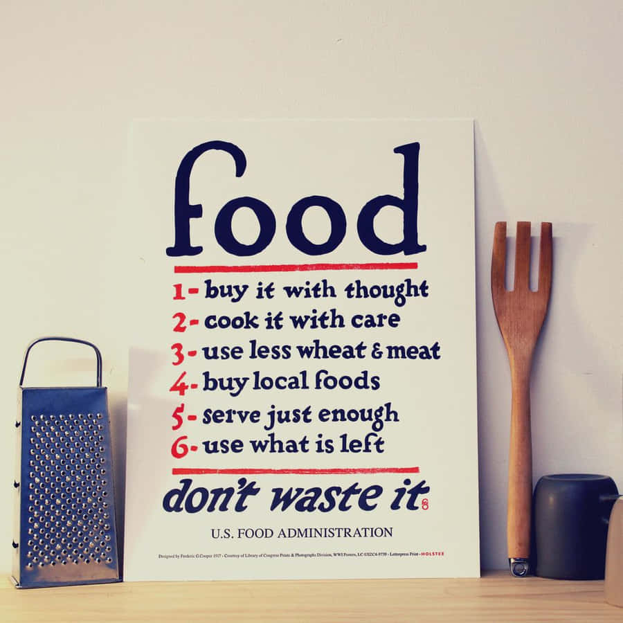 Vintage Food Conservation Poster Wallpaper