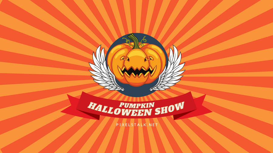 Vintage Halloween Show Pumpkin Wallpaper