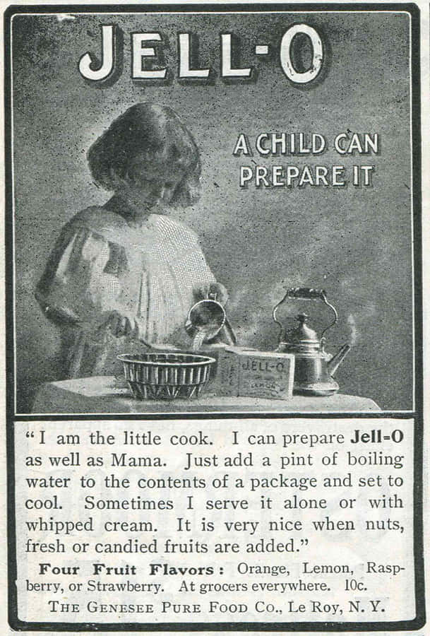 Vintage Jell O Ad Child Cook Wallpaper
