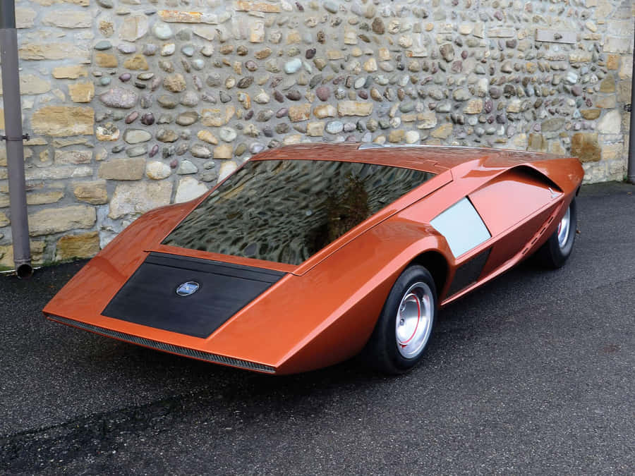 Vintage Lancia Stratos Zero Concept Car Wallpaper