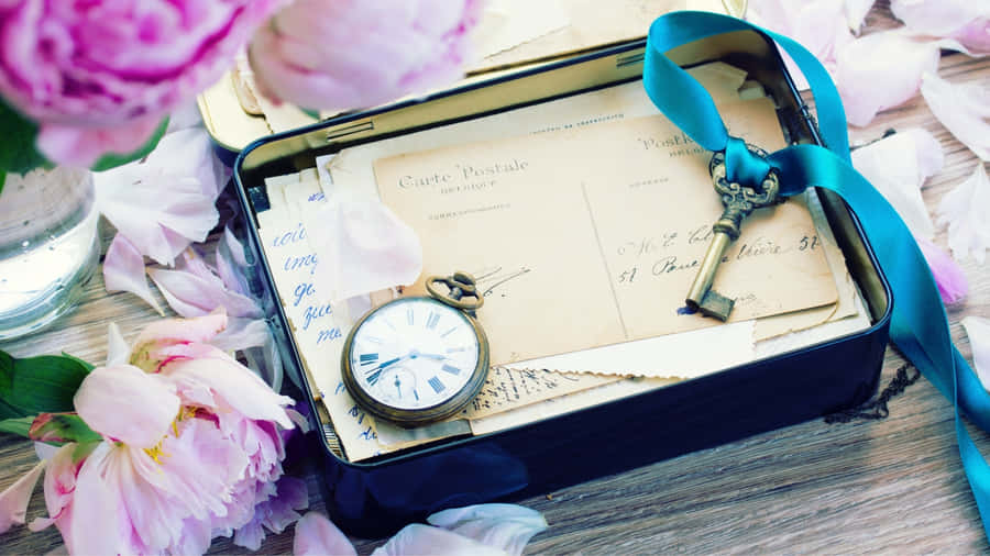 Vintage Love Letter Keepsakes Wallpaper