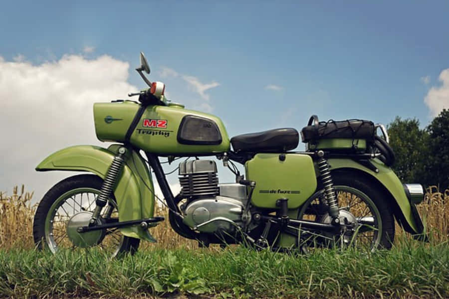 Vintage M Z Motorcyclein Field Wallpaper