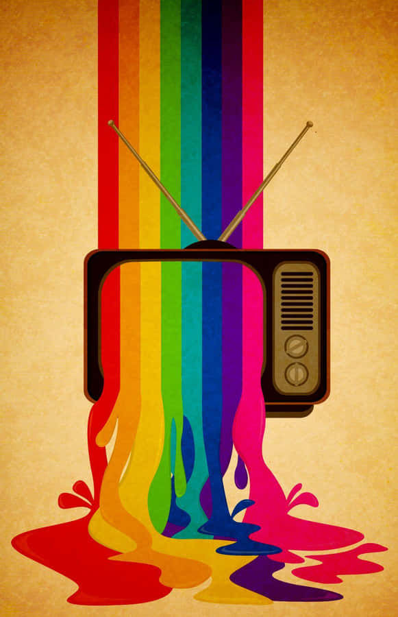 Vintage Radiance - Retro Tv Set Wallpaper