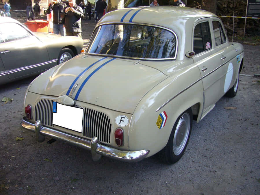 Vintage Renault Dauphine In Mint Condition Wallpaper