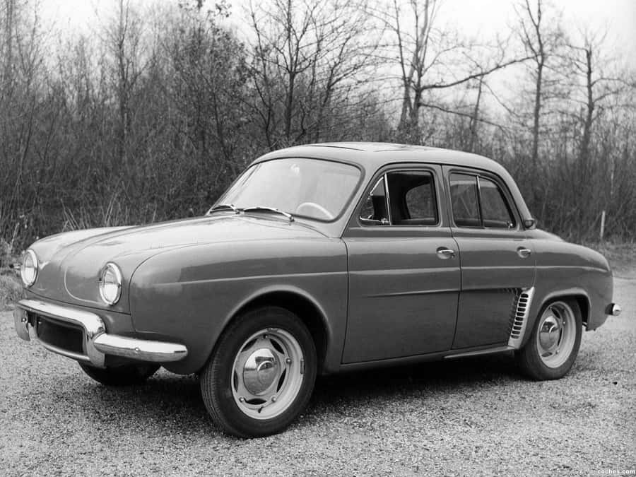 Vintage Renault Dauphine In Mint Condition Wallpaper