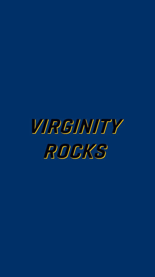 Virginity Rocks Blue Background Wallpaper