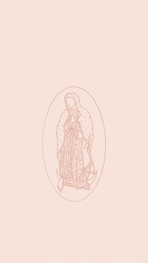 Virginof Guadalupe Minimalist Illustration Wallpaper