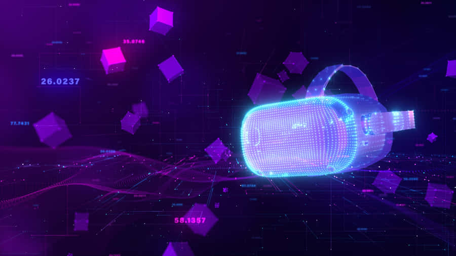 Virtual Reality Headset In Metaverse Wallpaper