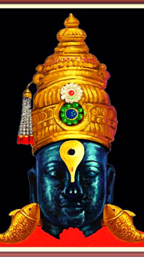 Vitthal With The Gold Kireedam Crown Wallpaper