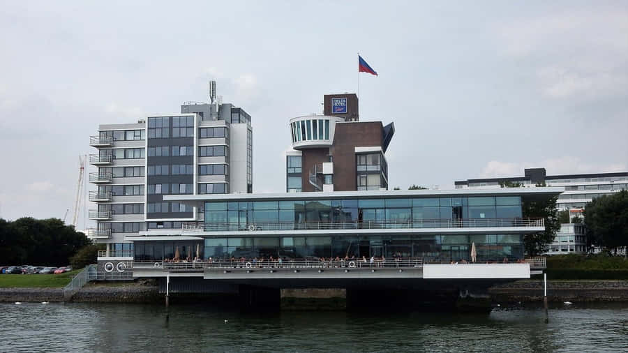 Vlaardingen Riverside Architecture Wallpaper