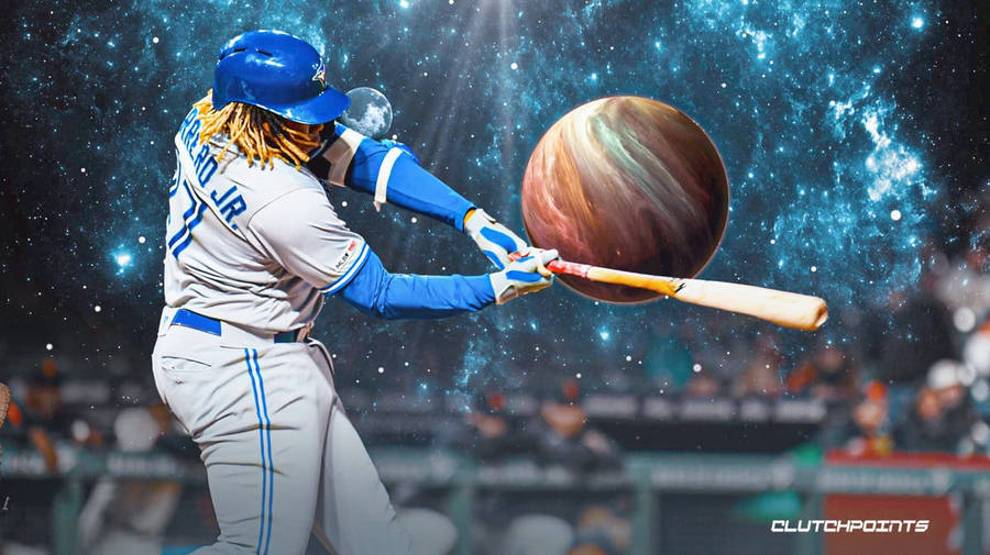 Vladimir Guerrero Jr With Planet Wallpaper